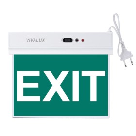 Lampa LED emergenta cu baterie Li-ion Vivalux SALVE, 1.8W, 3.7V, 600mAh ,30 lm, lumina rece (6500K), IP20, 4 pictograme, 255x213
